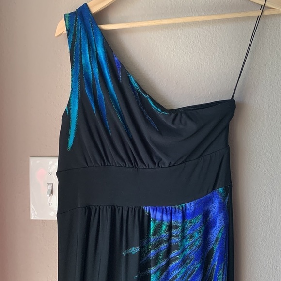 LONDON TIMES Tropical One Shoulder Maxi Dress - Picture 6 of 9